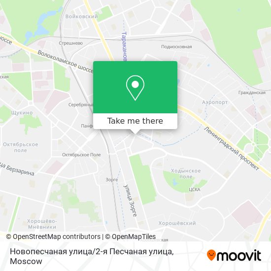 Новопесчаная улица / 2-я Песчаная улица map