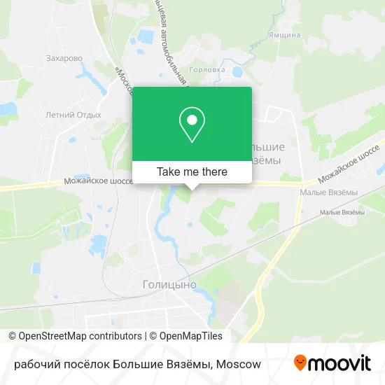 рабочий посёлок Большие Вязёмы map