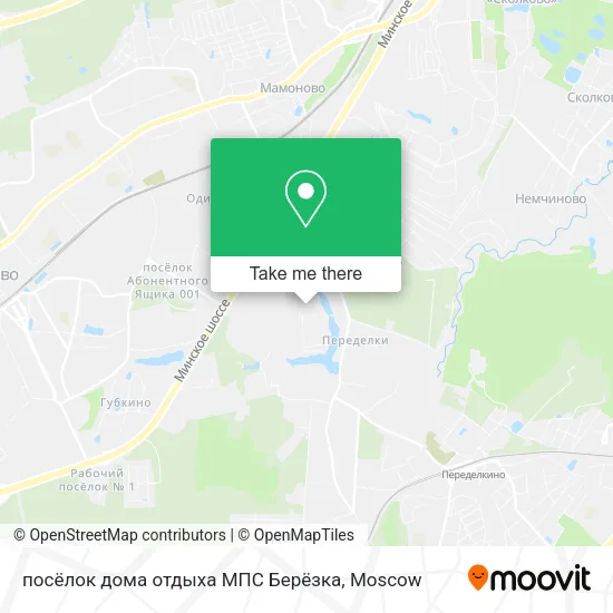 посёлок дома отдыха МПС Берёзка map