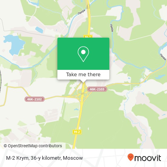 M-2 Krym, 36-y kilometr map