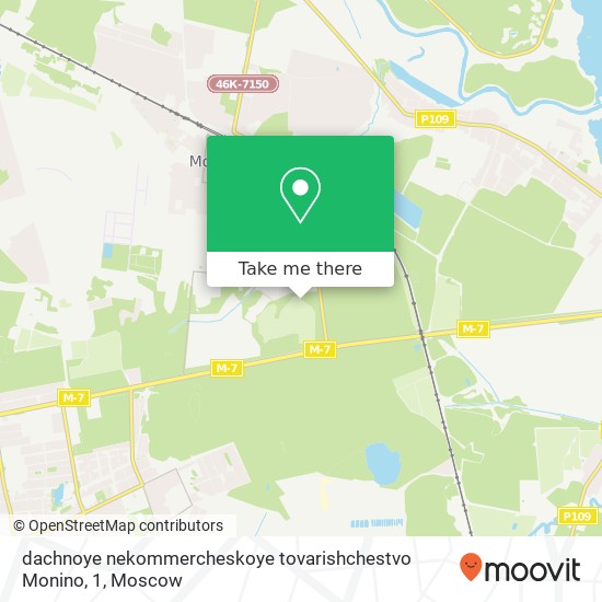 dachnoye nekommercheskoye tovarishchestvo Monino, 1 map