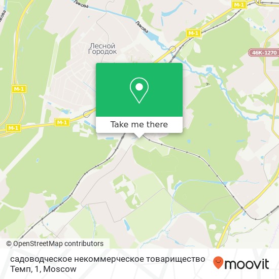 садоводческое некоммерческое товарищество Темп, 1 map