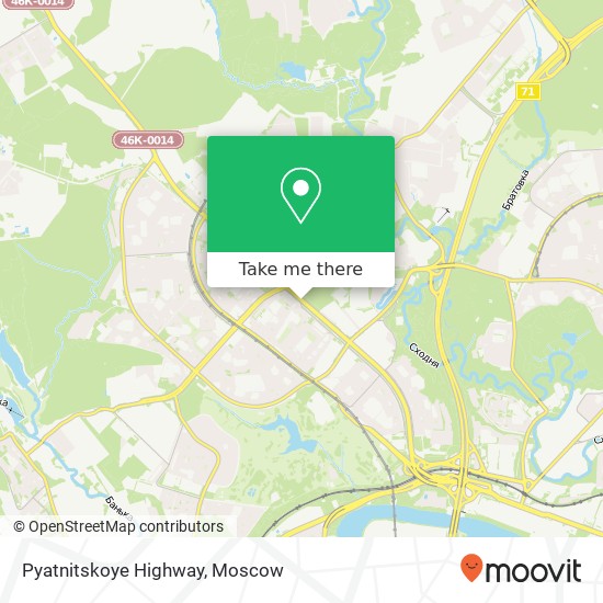 Pyatnitskoye Highway map