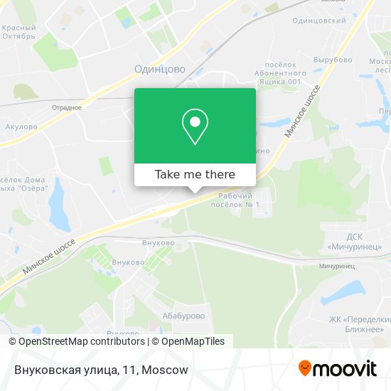 Внуковская улица, 11 map