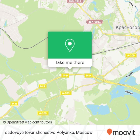 sadovoye tovarishchestvo Polyanka map