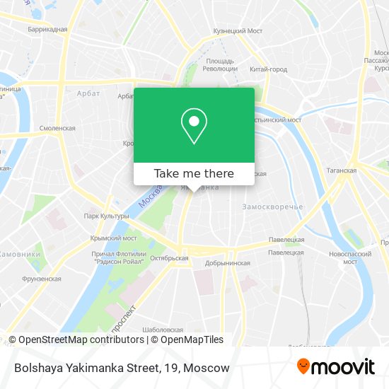 Bolshaya Yakimanka Street, 19 map