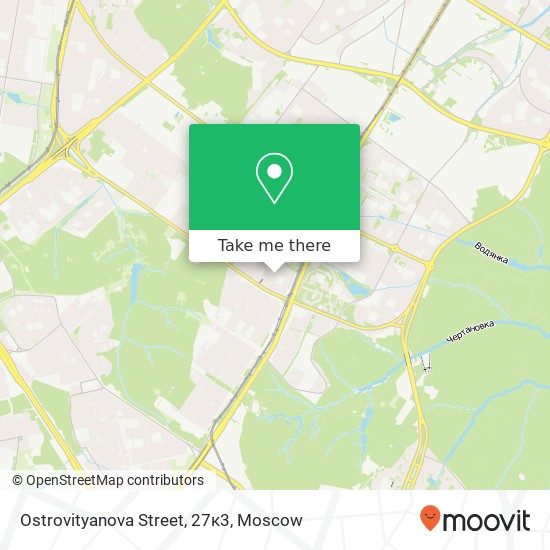 Ostrovityanova Street, 27к3 map