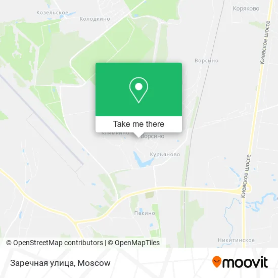 Заречная улица map