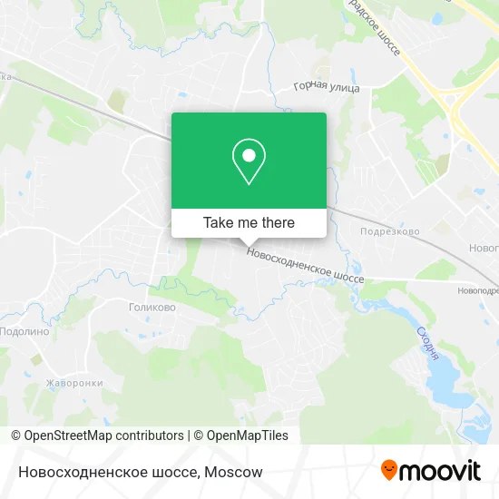 Новосходненское шоссе map
