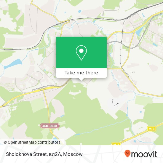 Sholokhova Street, вл2А map