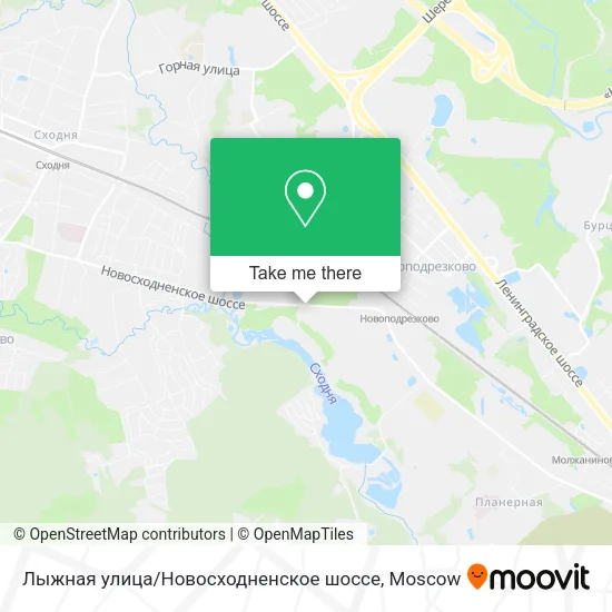 Лыжная улица / Новосходненское шоссе map
