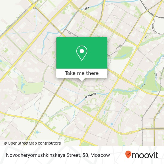 Novocheryomushkinskaya Street, 58 map