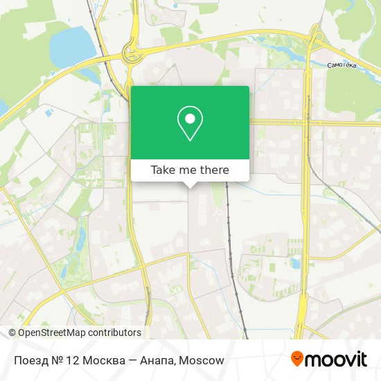 Поезд № 12 Москва — Анапа map