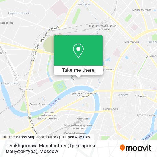 Tryokhgornaya Manufactory (Трёхгорная мануфактура) map