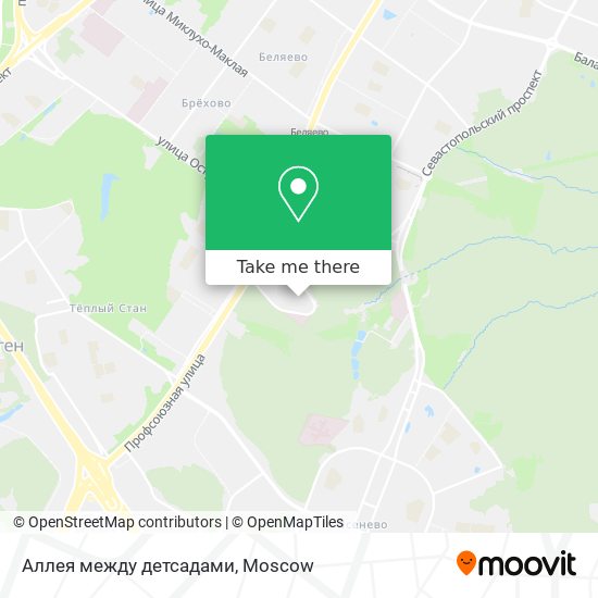 Аллея между детсадами map