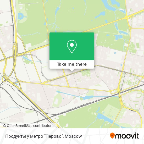 Продукты у метро "Перово" map