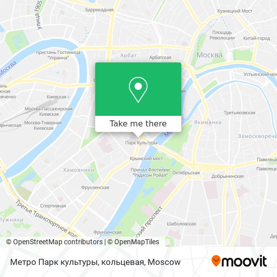 Метро Парк культуры, кольцевая map