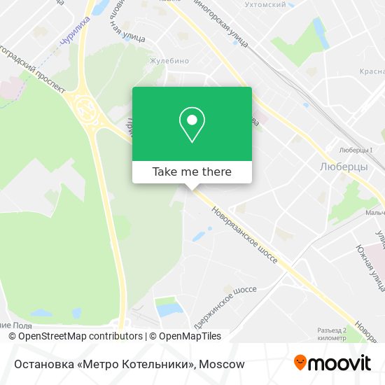 Остановка «Метро Котельники» map