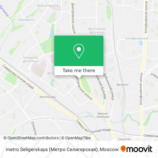 metro Seligerskaya (Метро Селигерская) map