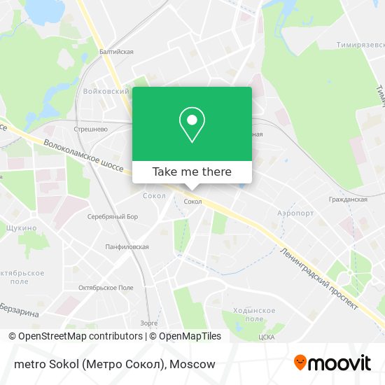 metro Sokol (Метро Сокол) map