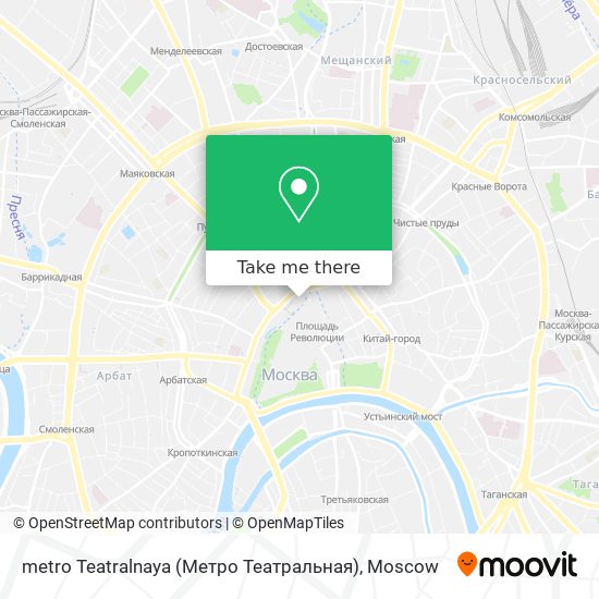 metro Teatralnaya (Метро Театральная) map