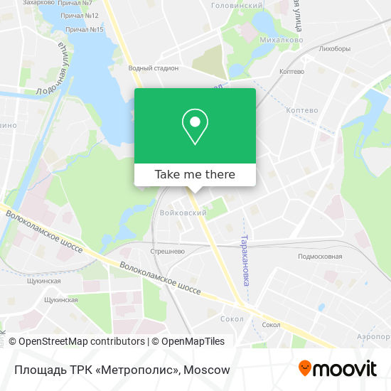 Площадь ТРК «Метрополис» map