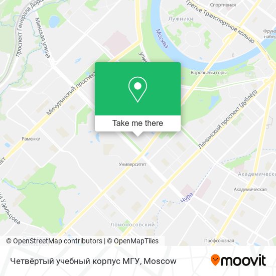 Четвёртый учебный корпус МГУ map