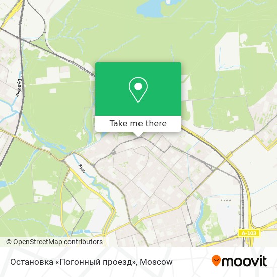 Остановка «Погонный проезд» map