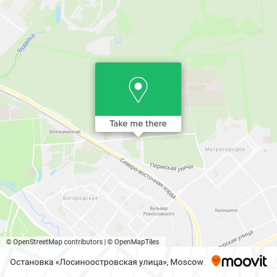 Остановка «Лосиноостровская улица» map