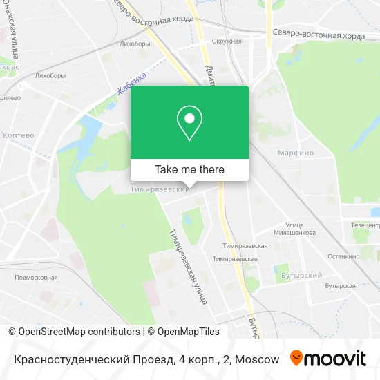 Красностуденческий Проезд, 4 корп., 2 map