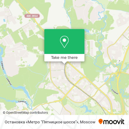 Остановка «Метро "Пятницкое шоссе"» map
