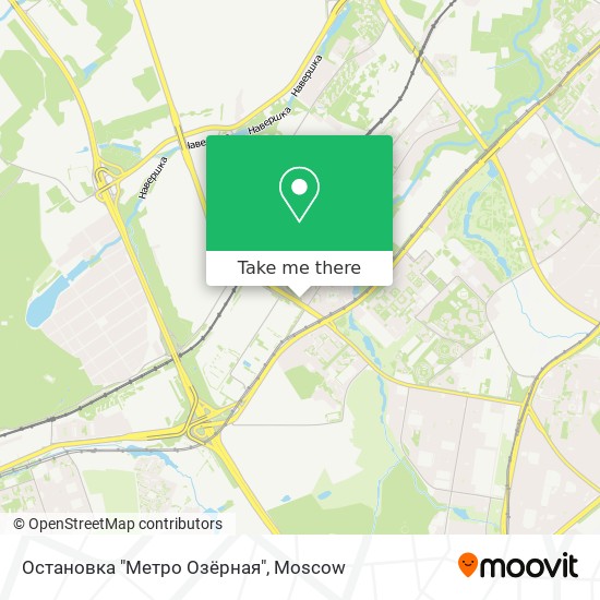 Остановка "Метро Озёрная" map