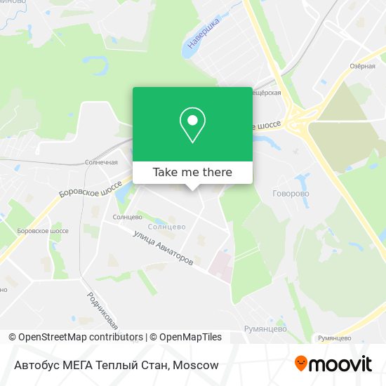 Автобус МЕГА Теплый Стан map