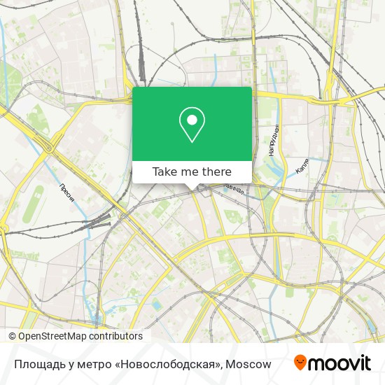 Площадь у метро «Новослободская» map