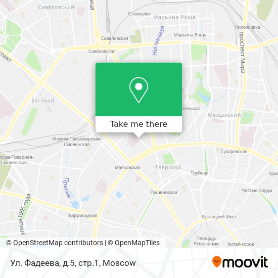 Ул. Фадеева, д.5, стр.1 map