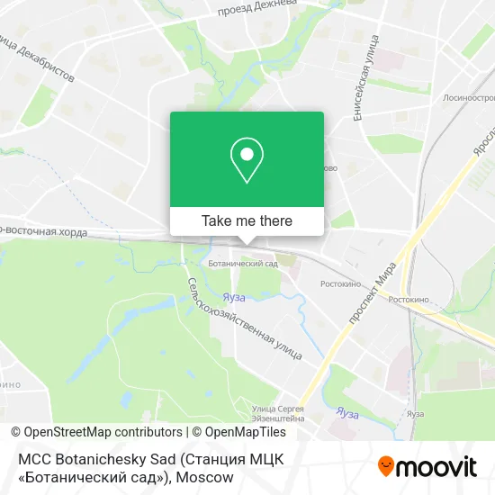 MCC Botanichesky Sad (Станция МЦК «Ботанический сад») map