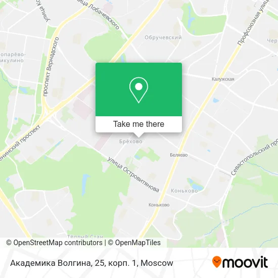 Академика Волгина, 25, корп. 1 map