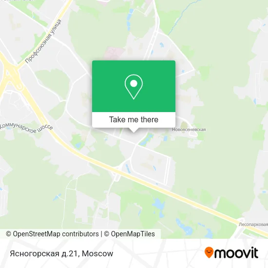 Ясногорская д.21 map