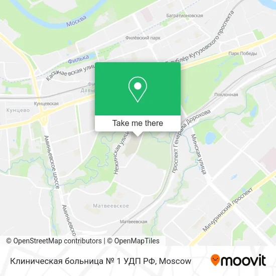 Клиническая больница № 1 УДП РФ map
