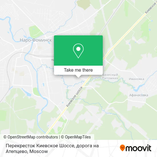 Перекресток Киевское Шоссе, дорога на Атепцево map