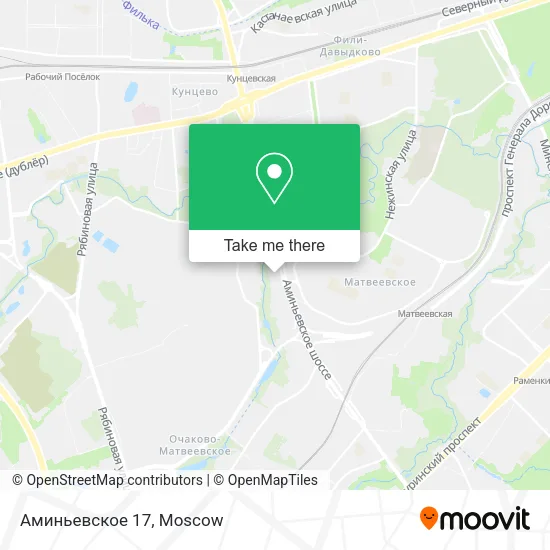 Аминьевское 17 map