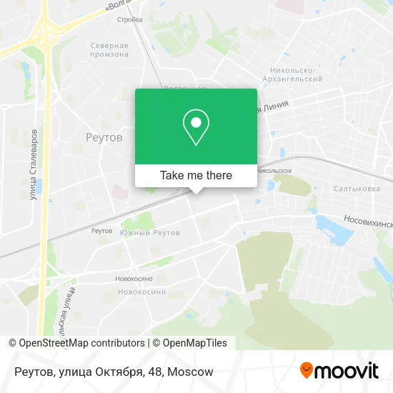 Реутов, улица Октября, 48 map