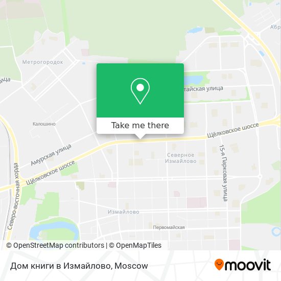 Дом книги в Измайлово map