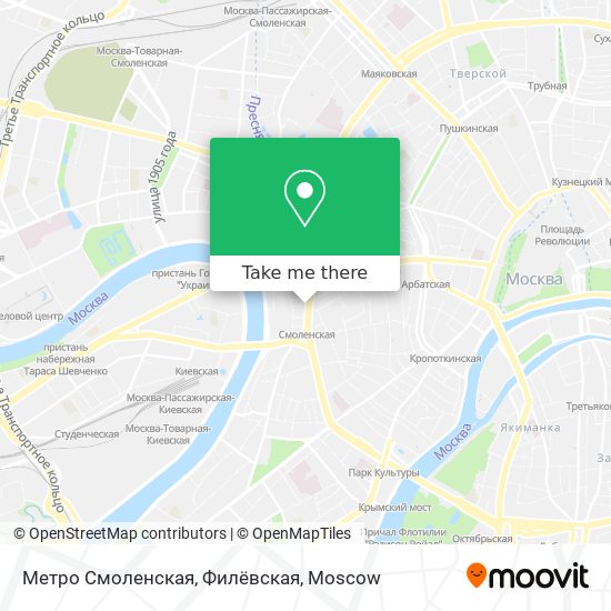 Метро Смоленская, Филёвская map