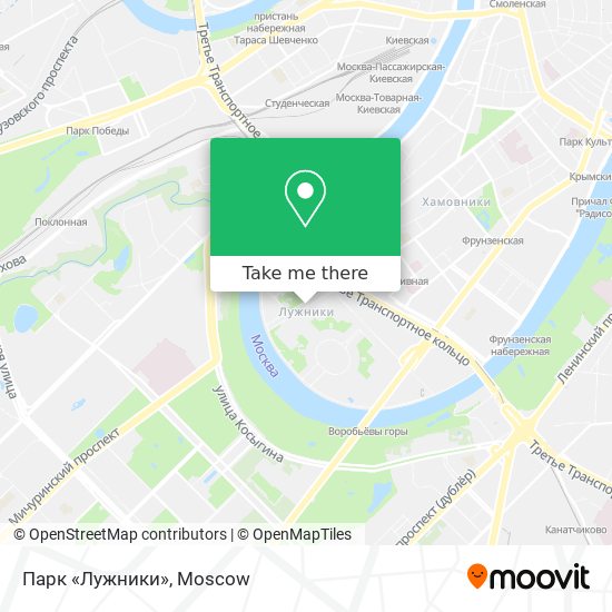 Парк «Лужники» map