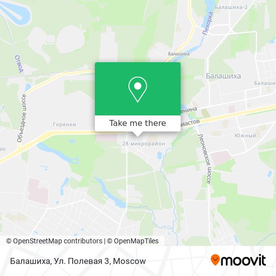 Балашиха, Ул. Полевая 3 map