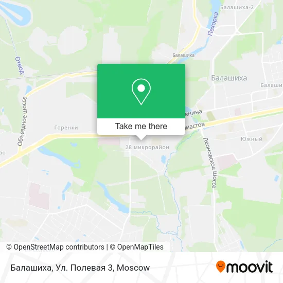 Балашиха, Ул. Полевая 3 map