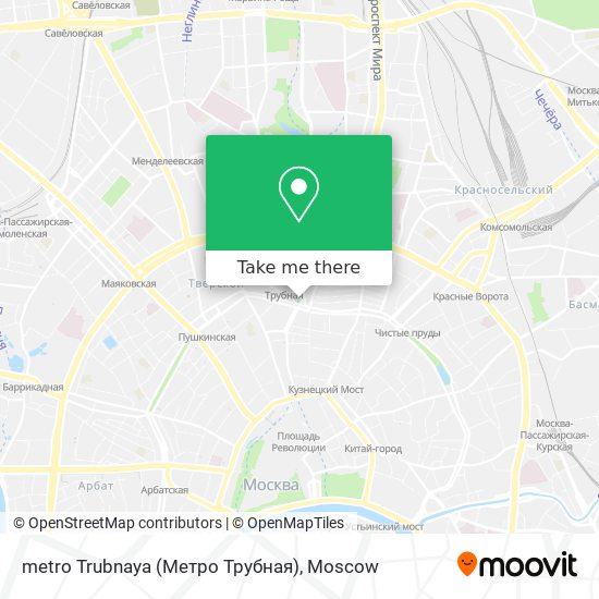 metro Trubnaya (Метро Трубная) map