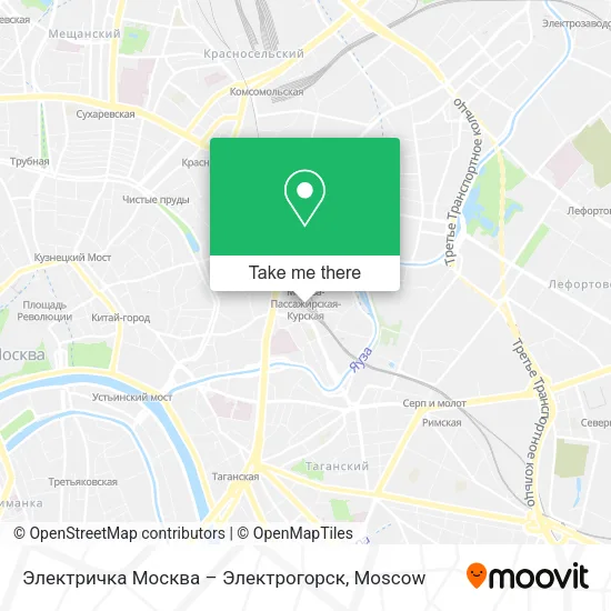 Электричка Москва – Электрогорск map