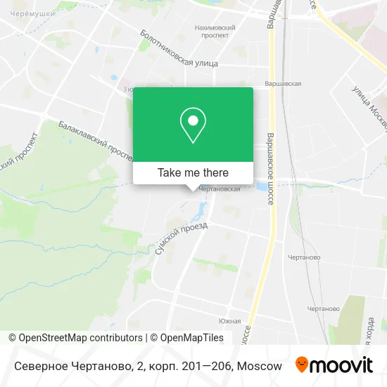 Северное Чертаново, 2, корп. 201—206 map